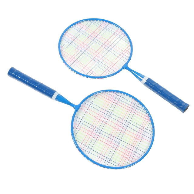 1 Paire de Raquettes de Badminton, Adhérence Souple Filet Résilient Type T Articulation Renforcée, Matériau en Alliage de Fer avec Sac de Transport, Ensemble de Raquettes de Badminton pour Enfants Professionnels Débutants