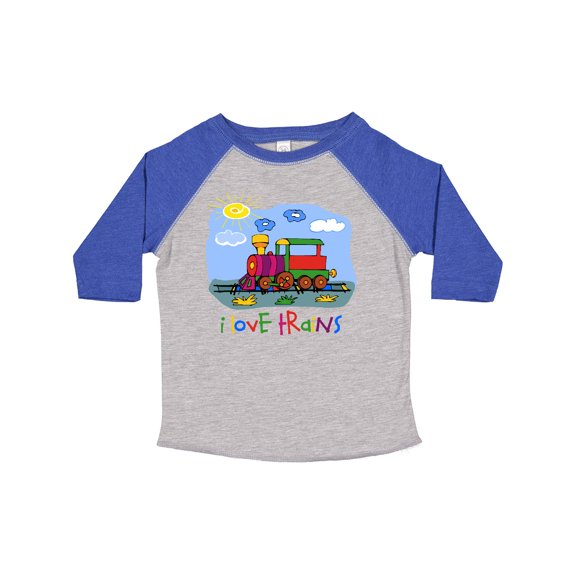 Inktastic I Love Trains Boys or Girls Toddler T-Shirt