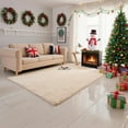thumbnail image 7 of Christmas Area Rug for Living Room, Large Fluffy Rug for Bedroom & Fuzzy Furry Plush Soft Rugs, Small Shaggy Carpet for Boys and Girls Dorm Room Home Decor (24"X16", Beige), 7 of 7