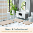 thumbnail image 2 of ComfiTime 3-Piece Memory Foam Bathroom Rug Set, Non-Slip Bath Mats for Bathroom Floor, Soft & Ultra Absorbent Shower Rug, Quick Dry Machine-Washable Bathmats, 17 x 24 & 20 x 24 & 20 x 32, Beige, 2 of 9