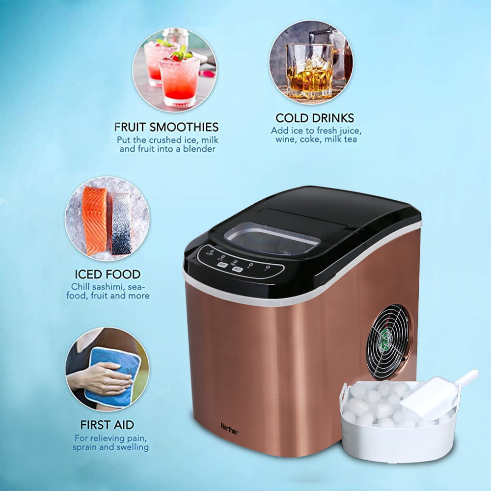 Ice Maker Machine 26lbs/24H, URHOMEPRO Portable Small Home Counter-top