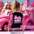 thumbnail image 2 of Barbie Girls Varsity Button-Up Bomber Jacket - Fashion Fleece Jacket with Convertible Car Design for Kids (Size 7-16), 2 of 16