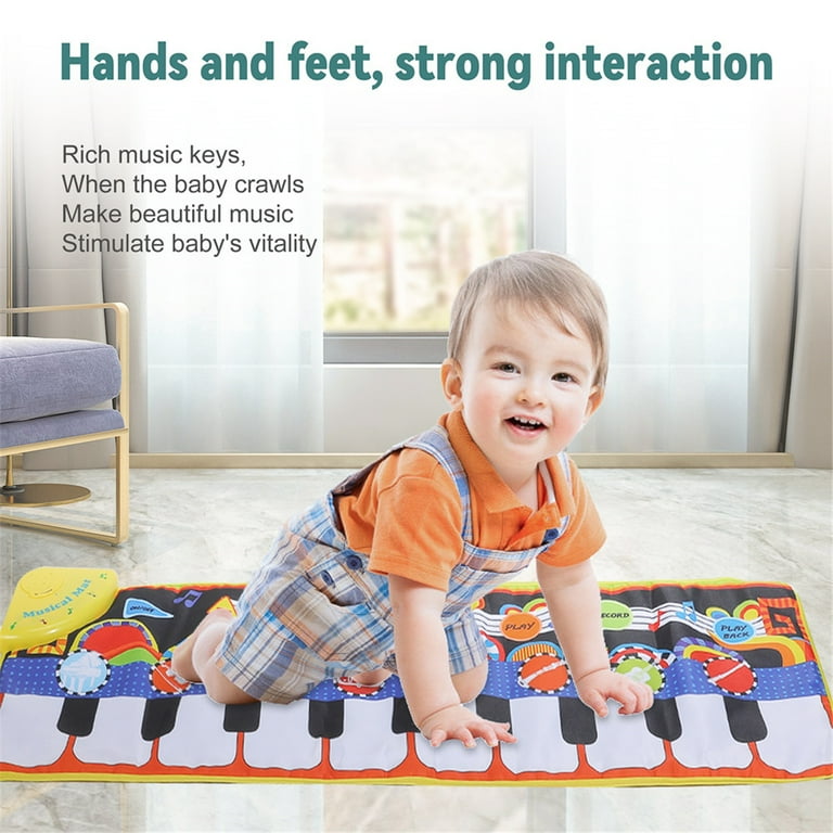 Musical Piano Play Mat Jumbo Floor Keyboard Blanket with 8 Sounds