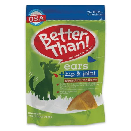 (2 Pack) Better Than Ears Peanut Butter Flavor Dog Treats, 7.78 Oz