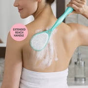 Glam & Beauty Dual Sided Bath Brush with Ergonomic Long Handle