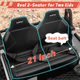 thumbnail image 3 of TOKTOO 24V Ride on Toys for Big Kids, 2 Seater Ride on Car, 800W Kids Electric Car with Remote, Rainbow Lights, Max 5.1Mph, Shock-Absorbing Springs, Storage, Bluetooth, Gifts for Kids Aged 3-8, White, 3 of 11