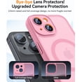 thumbnail image 4 of Magnetic Case for iPhone 16 Pro Max with Full Camera Protection [Compatible with Magsafe] [Translucent Matte] Protective Phone Case, Hot Pink,Pink, 4 of 5