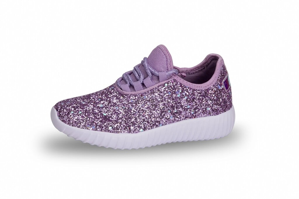 purple glitter tennis shoes