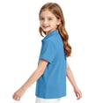 thumbnail image 3 of Abcomgle Uniform Shirts for Boys Polo Short Sleeve Pique Polo Shirts for Boys Button Down Solid Color School Uniform Shirts Breathable Collared Dress Shirts for Boys, 3 of 8