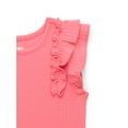 thumbnail image 3 of Garanimals Toddler Girl Rib Tee with Flutter Sleeves, Sizes 18M-5T, 3 of 4