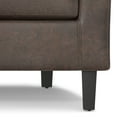 thumbnail image 4 of Simpli Home Austin 30 inch Wide Contemporary Tub Chair in Distressed Brown Vegan Faux Leather, 4 of 10