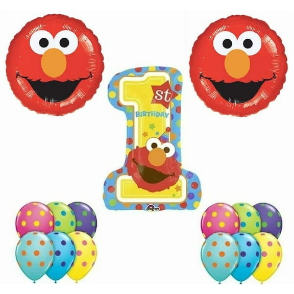 Elmo Sesame Street 1st Birthday Balloon Bouquet