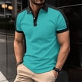 thumbnail image 2 of Men's Polo Shirts Workout Short Sleeve Polo Shirts Fashion Casual Buttons Lapel Casual Stylish Polo Shirt, 2 of 5