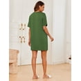 thumbnail image 4 of Ekouaer Sleep Shirts for Women Nightgown Short Sleeves T shirt Night Dress Round Neck Womans Nightgown with Pocket, 4 of 6