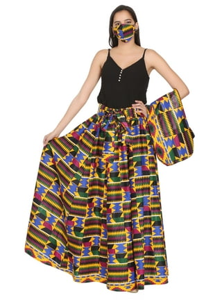Zita Butterfly African Print Mini Wrap Skirt 