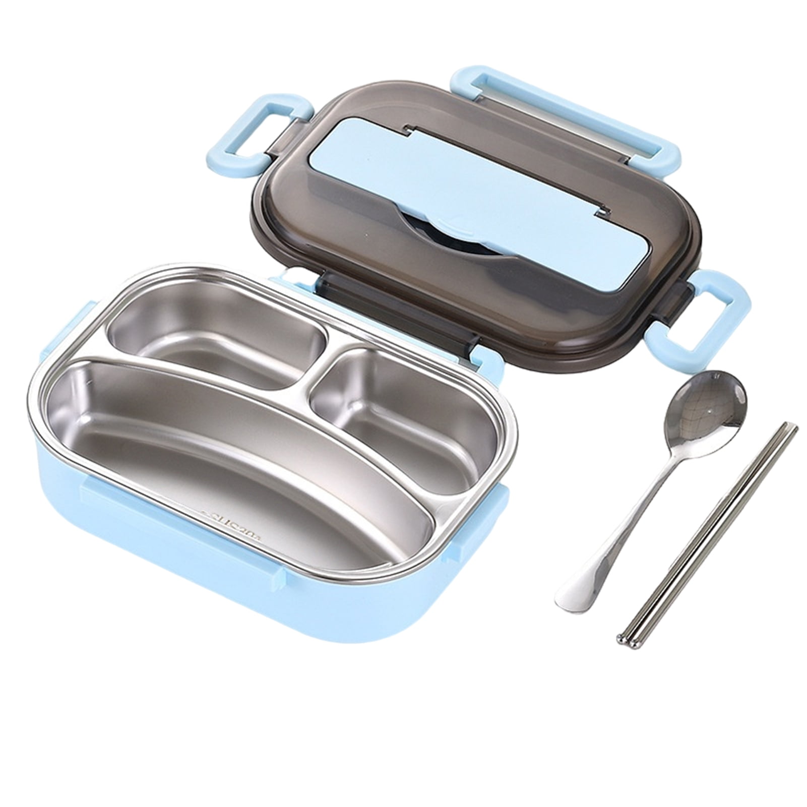 Bento Boxes for Student Stainless Steel Liner Double Layer Lunch Box ...