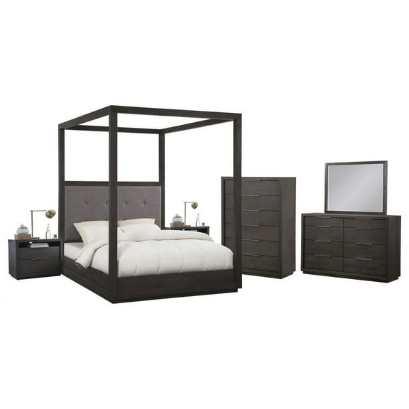 Modus Oxford 6 Piece Cal King Canopy Bedroom Set With Chest, Dolphin