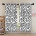 thumbnail image 5 of Blackout Kids Curtains,White Butterfly Black Pattern Childrens Insulated Curtains Set Of 2,Bedroom Essentials,Toddler Room Decor 52"x63", 5 of 5