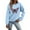 Blue, variant on Sweatshirts for Women Butterfly Graphic Long Sleeve Crew Neck Casual Athletic Hoodie Tops Pink