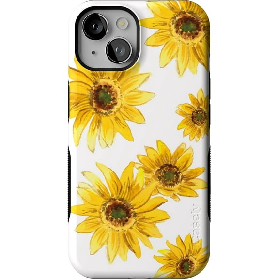 Casely iPhone 14 Case | Bright Yellow Sunflowers | Compatible with MagSafe