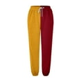 thumbnail image 4 of Jxximdong Pants for Women Loose Breathable Gradient Casual Pants Side Pockets Leg Opening Drawstring Seasonal Casual Pants Red XL Trousers, 4 of 4