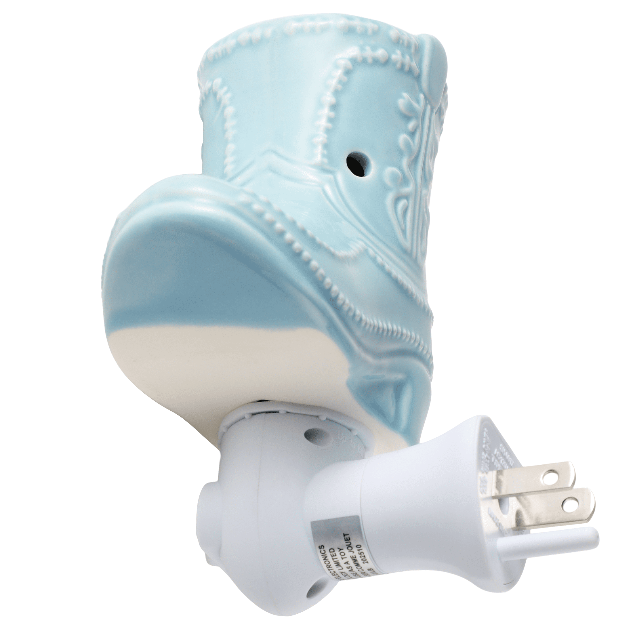 Mainstays Blue Cowboy Boot Plug-in Wax Melt Warmer with LED Light