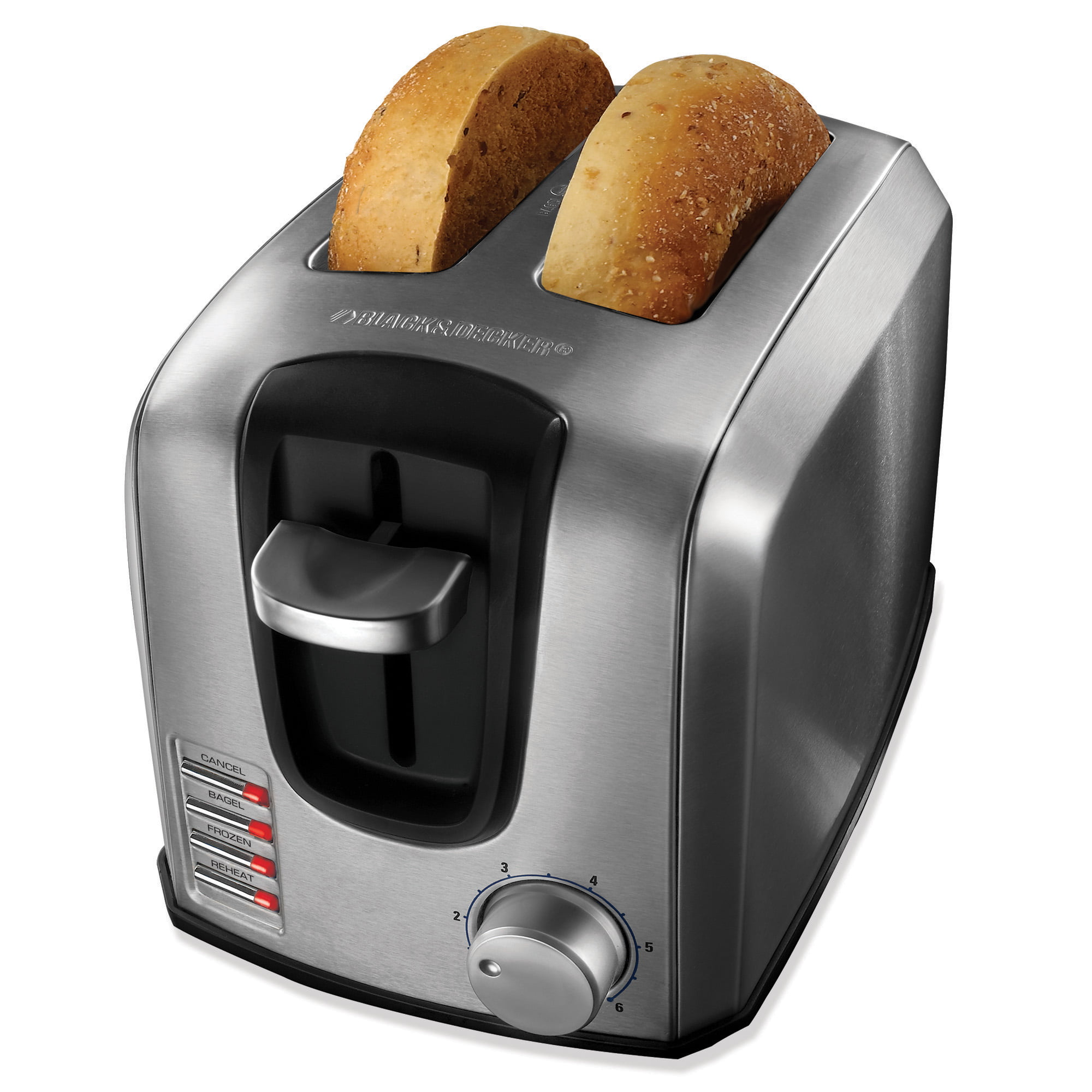 Black & Decker Kitchen Tools® Extra Wide Slots Toaster w/ 7 Settings,  Stainless Steel, 2-Slices