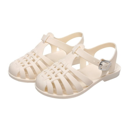 

Levmjia Girls Shoes Slippers Sandals Clearance Summer Toddler Shoes Baby Boys Girls Cute Candy Colors Hollow Out Non-slip Soft Sole Beach Roman Sandals