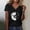 Black, variant on Graphic Tees for Women Casual Short Sleeve Round Neck Tee for Everyday Wear with Print Design in Breathable Comfort Green L