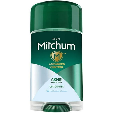 Mitchum Clear Gel Anti-Perspirant & Deodorant, Unscented for Men, 2.25