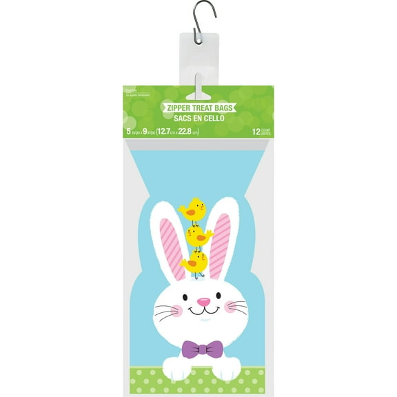 Bunny and Chick Pals Cello Treat Bags 20 Ct Plastic with Ties