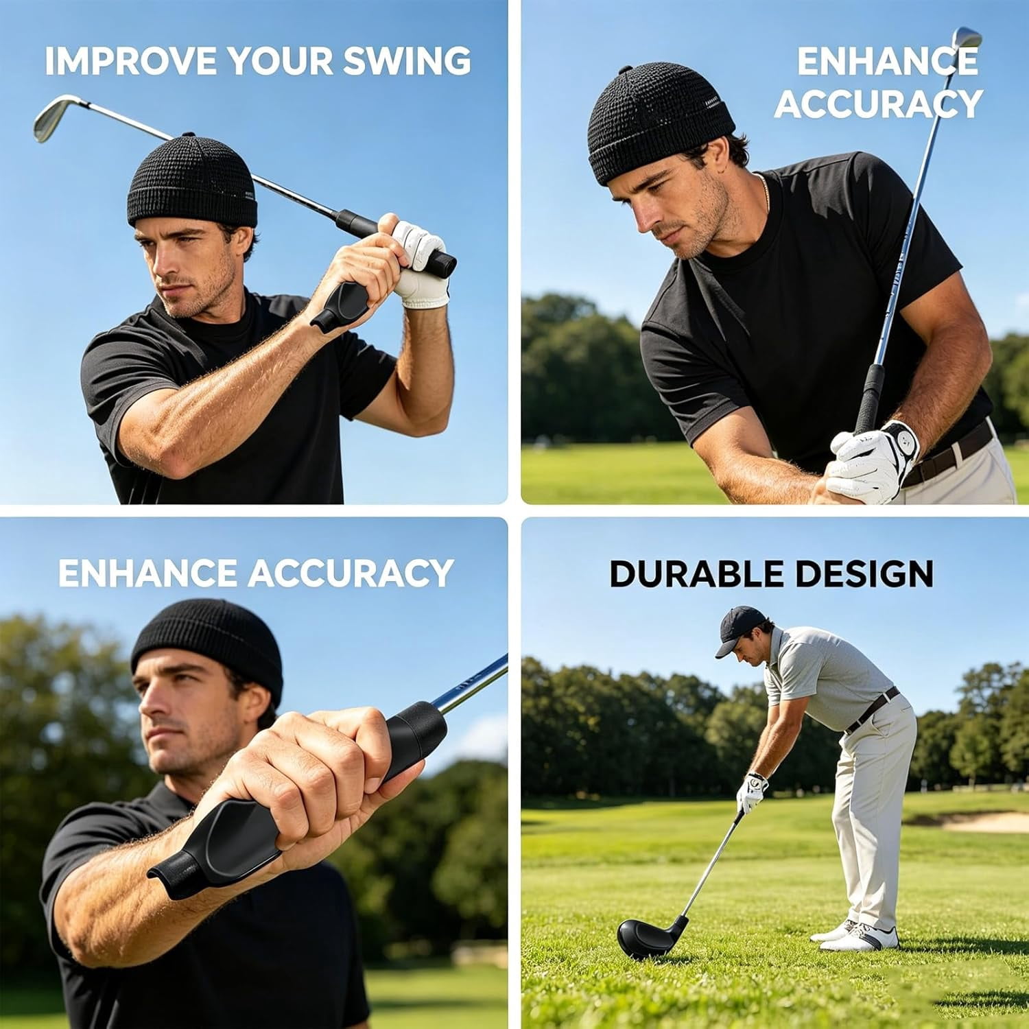 GameSwing True Grip Trainer 2.0, Golf Grip Trainer, Golf Club Grips, Golf Training Aid with Ergonomic Design, Corrects Grips Fix GolfTrainer, Improves Swing Accuracy & Grip Strength