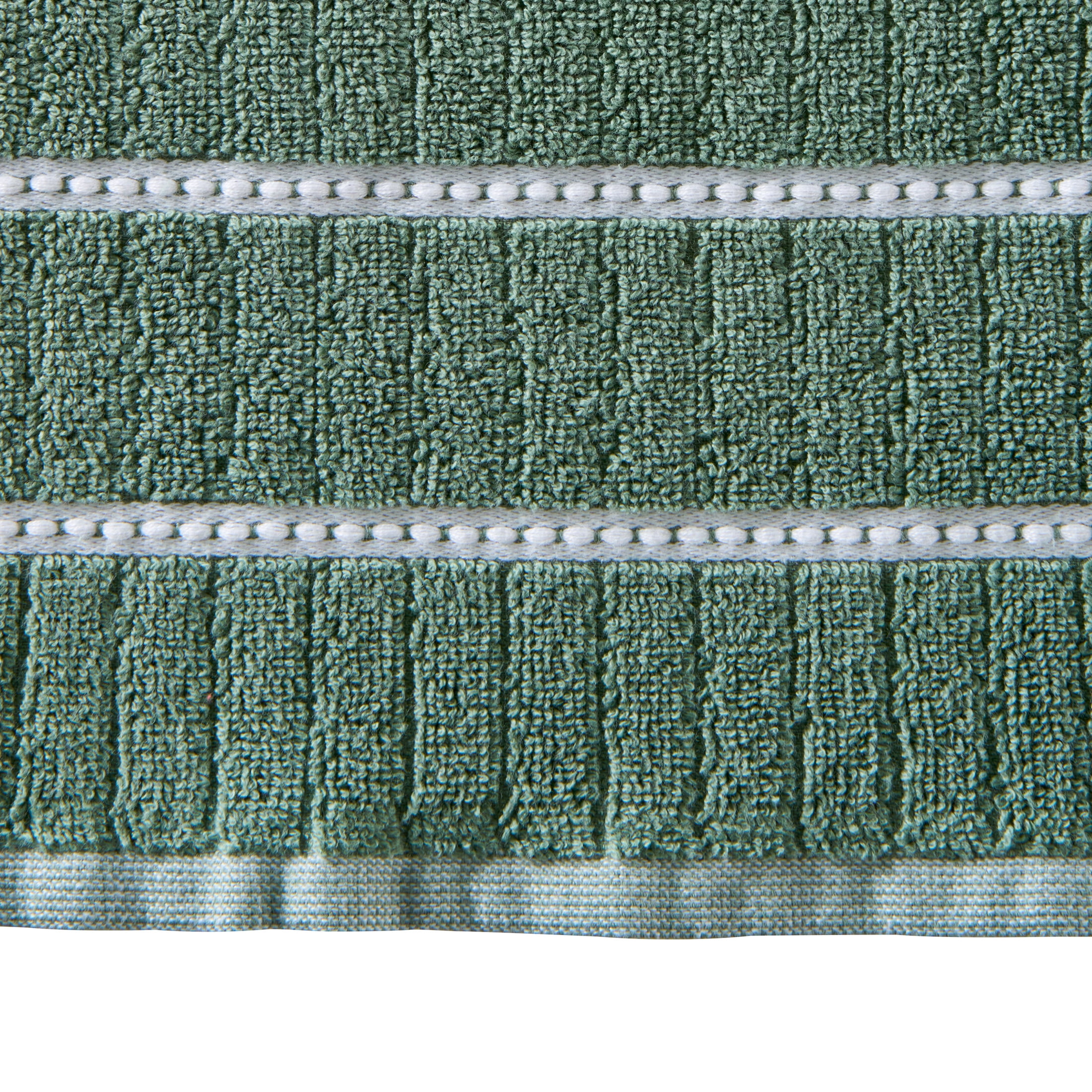 Better Homes & Gardens Soft Cotton Textured 4 Piece Bath Towel Set,Green Ash