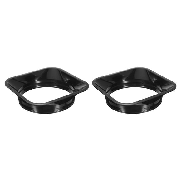Unique Bargains 12" Duct Connector Flange, 2pcs PP Dryer Vent Wall Plate Square to Round for Air Heating Cooling Ventilation