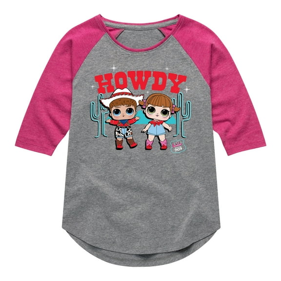 LOL Surprise! Dolls - Howdy Cowgirls - Toddler & Youth Girls Raglan Graphic T-Shirt