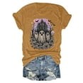 thumbnail image 4 of enyan Women Halloween Shirts Cute Spooky Season Fall Graphic Funny Tees Ghost Print T-Shirt Tops Yellow,XXXL, 4 of 5