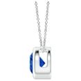 thumbnail image 2 of ANGARA Lab Grown Bezel-Set Round Blue Sapphire Solitaire Pendant for Women in 14K White Gold (Size-5mm) | September Birthstone, Anniversary, Jewelry Gift for Women | Lab-Grown Blue Sapphire Necklace, 2 of 11