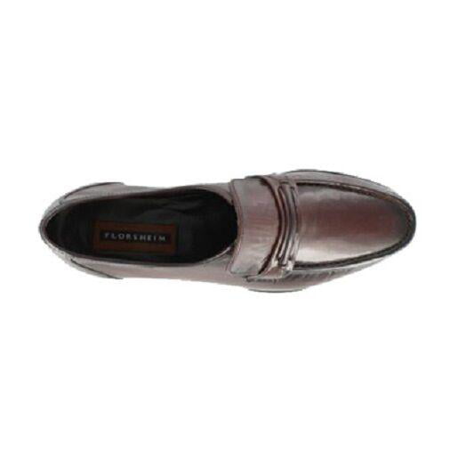 Mens 10 Florence Mens Solid Black Slip On Loafer Leather Dress Shoes 