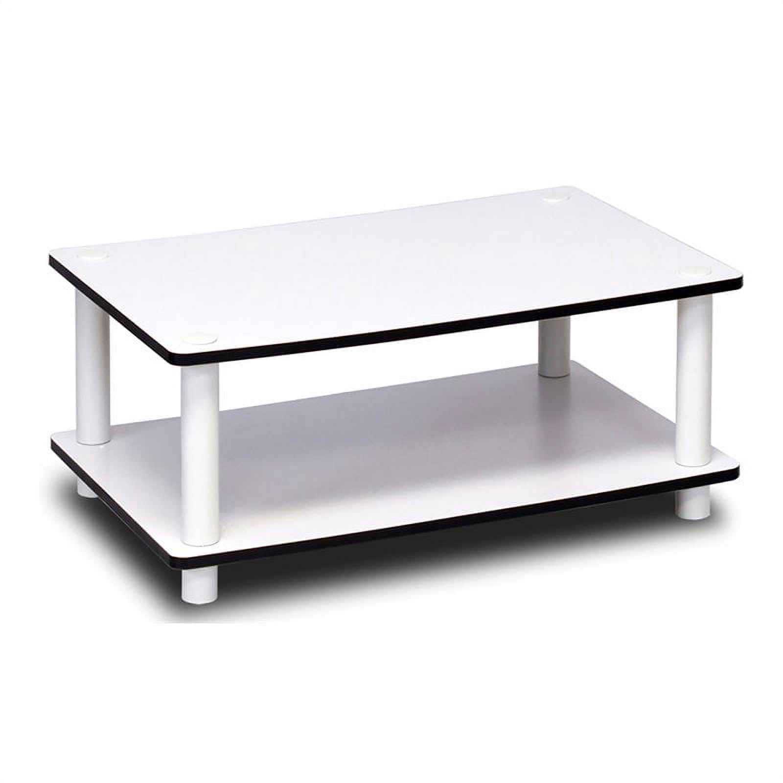 Furinno 11172 Just 2-Tier No-Tools Coffee Table, White