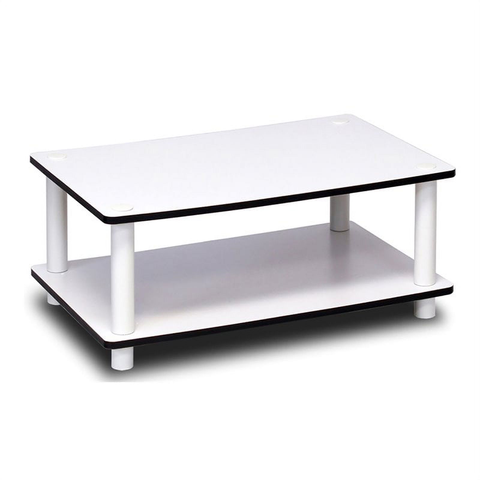 Furinno 11172 Just 2-Tier No-Tools Coffee Table, White - image 2 of 5