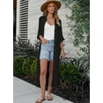 thumbnail image 5 of Bsubseach Button Down Kimono Cardigans for Women Swimwear Cover Ups Long Dress with Pockets, 5 of 8