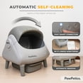 thumbnail image 5 of PawPetica Self Cleaning Cat Litter Box, Automatic Litter Box Self Cleaning, Open Top Large Litter Box for Multiple Cats, with Safety Protection, APP Control,Odor Removal, Waste Bags Included, Gray, 5 of 11