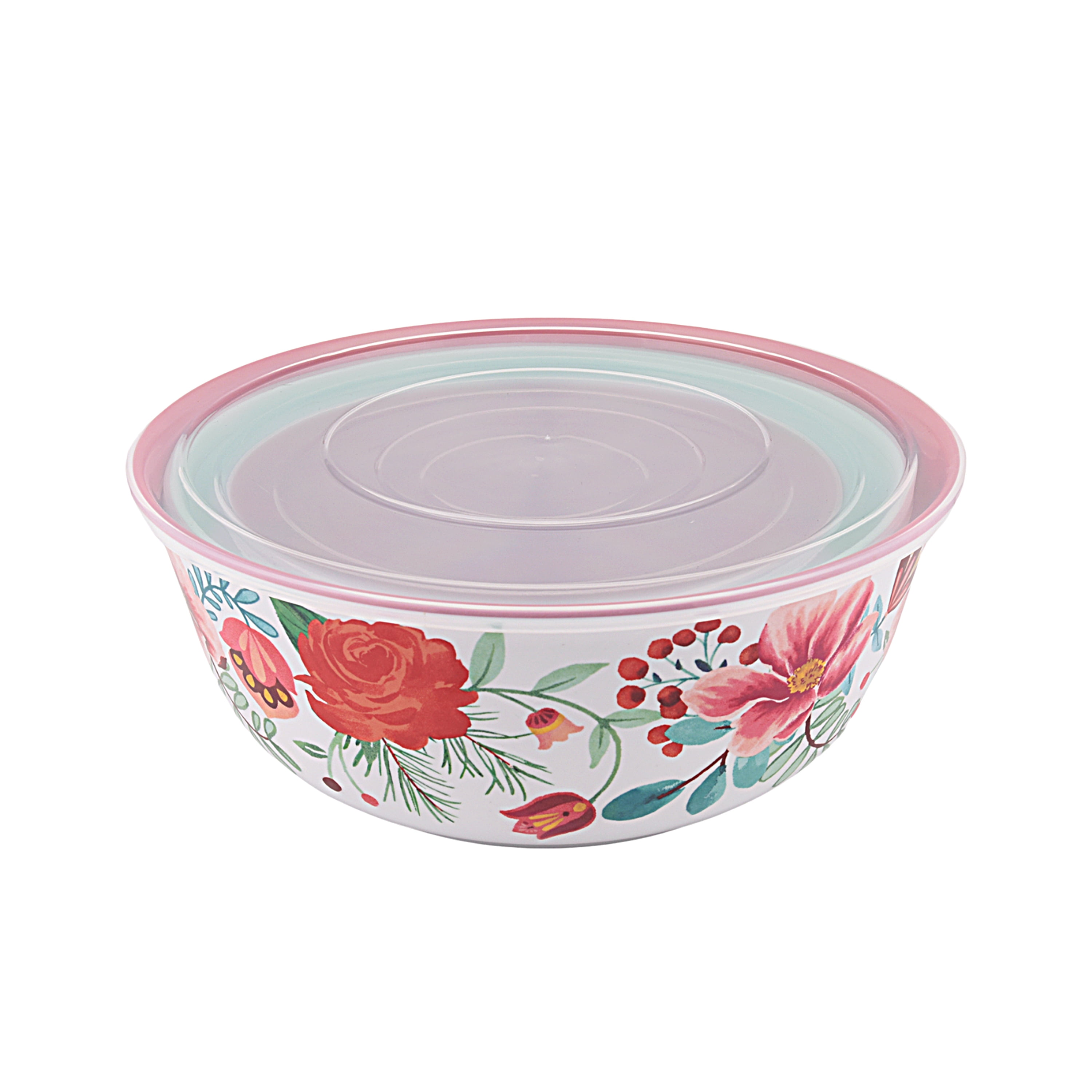 The Pioneer Woman Merry Meadow 6-Piece Melamine Serving Bowl Set with Lids