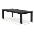 thumbnail image 3 of Safavieh Desmond Extendable Solid Wood Dining Table in Black, 3 of 14