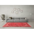 thumbnail image 3 of Ahgly Company Indoor Square Medallion Red Traditional Area Rugs, 7' Square, 3 of 4