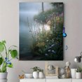 thumbnail image 4 of Sunrise Floral Landscape Watercolor Canvas Print, Living Room Bedroom Dining Room Office Hotel Decor, 4 of 8