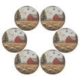 thumbnail image 6 of WOBOGO Sheep Pasture Round Placemats Set of 1 Heat Resistant Washable Kitchen Table Decorations 15.4in, 6 of 7