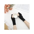 thumbnail image 6 of INSPIRE CHIC Fingerless Fleece Gloves Lightweight Warm Wrist Cover Short Arm Warmers One Size Black, 6 of 6