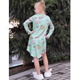 thumbnail image 4 of Oudiya Girls Long Sleeve Nightgowns Soft Print Pajamas Sleepwear Nighties for Kids 4-12, 4 of 7