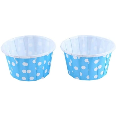 Cupcake Liner Wrapper Baking Cups Birthday Party(Blue wave point)